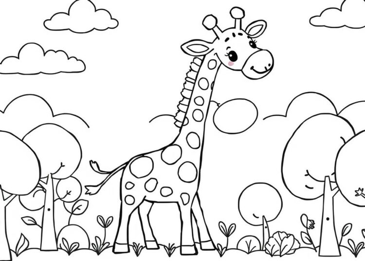 Giraffe Ausmalbild