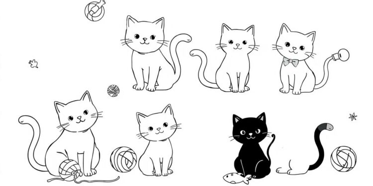 Katzen Ausmalbild